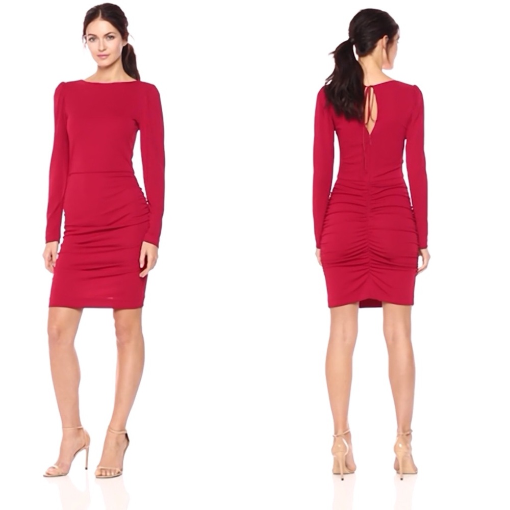 Nicole Miller Christina Ruched Stretchy Dress - Picture 3 of 3